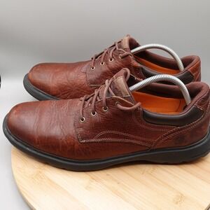 Timberland Shoes Mens 13 Brown Leather Casual Lace Up Oxford Shoes 5127A Flaws